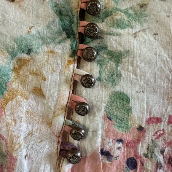 Aratta Silent Journey Long Sleeve Blouse Top Floral Sheer Size XS - Picture 5 of 12